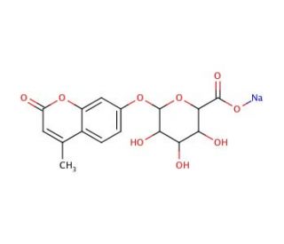 4-Methylumbelliferyl &alpha;-L-Idopyranosiduronic acid, Sodium Salt (CAS 89157-94-8) - chemical structure image