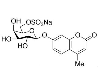 4-Methylumbelliferyl &beta;-D-Galactopyranoside-6-sulfate Sodium Salt (CAS 206443-06-3) - chemical structure image