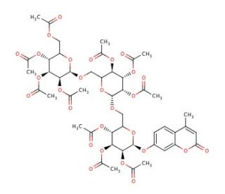4-Methylumbelliferyl &beta;-D-Gentotrioside Decaacetate - chemical structure image