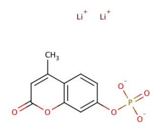 4-Methylumbelliferyl phosphate, dilithium salt (CAS 125328-83-8) - chemical structure image