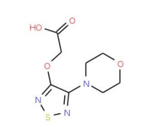 (4-Morpholin-4-yl-[1,2,5]thiadiazol-3-yloxy)-acetic acid - chemical structure image
