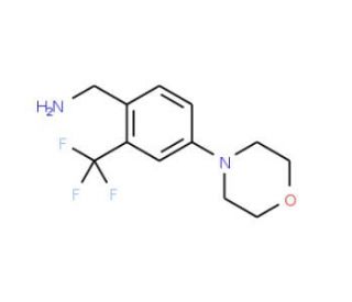 [4-(morpholin-4-yl)-2-(trifluoromethyl)phenyl]methanamine - chemical structure image