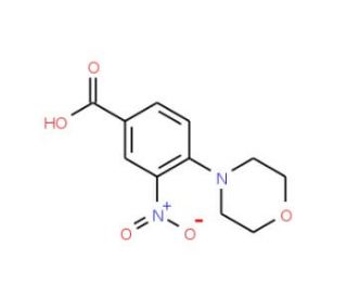 4-Morpholin-4-yl-3-nitro-benzoic acid (CAS 26577-59-3) - chemical structure image