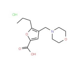 4-Morpholin-4-ylmethyl-5-propyl-furan-2-carboxylic acid hydrochloride - chemical structure image