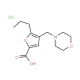 4-Morpholin-4-ylmethyl-5-propyl-furan-2-carboxylic acid hydrochloride - chemical structure image