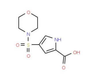 4-(morpholin-4-ylsulfonyl)-1H-pyrrole-2-carboxylic acid - chemical structure image