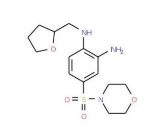 4-(Morpholine-4-sulfonyl)-N*1*-(tetrahydro-furan-2-ylmethyl)-benzene-1,2-diamine - chemical structure image