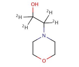 4-Morpholineethanol-d4 (CAS 1185052-90-7) - chemical structure image
