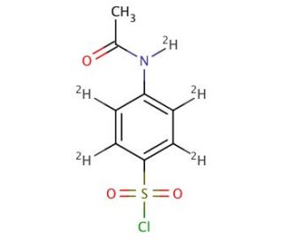 4-N-Acetylaminobenzene-d5-sulfonyl Chloride (CAS 1020718-84-6) - chemical structure image