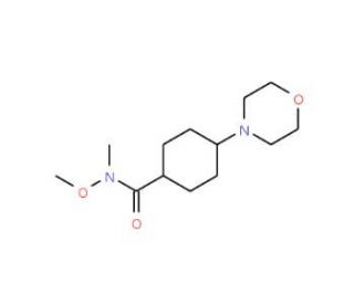4-(N-Morephorinyl)-N,N-methoxy-methylbezamide - chemical structure image