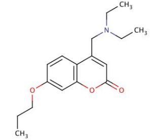 4-(N,N-Diethylaminomethyl)-7-propoxycoumarin - chemical structure image