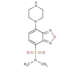 4-(N,N-Dimethylsulfamoyl)-7-piperazino-benzofurazan (CAS 139332-64-2) - chemical structure image