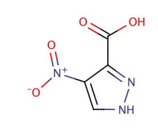 4-Nitro-3-pyrazolecarboxylic acid (CAS 5334-40-7) - chemical structure image