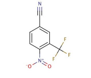 4-Nitro-3-(trifluoromethyl)benzonitrile (CAS 320-36-5) - chemical structure image