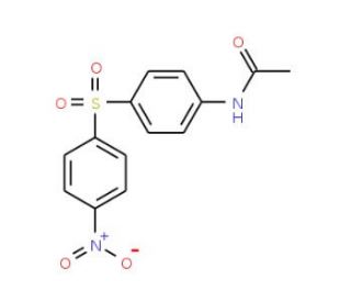 4-Nitro-4&prime;-acetylaminodiphenyl Sulfone (CAS 1775-37-7) - chemical structure image