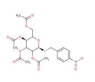 4-Nitrobenzyl 2,3,4,6-Tetra-O-acetyl-1-thio-&beta;-D-galactopryranoside (CAS 35785-42-3) - chemical structure image