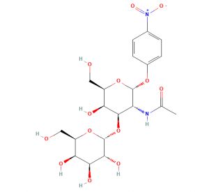 4-Nitrophenyl 2-(Acetamido)-2-deoxy-3-O-&alpha;-D-galactopyranosyl-&alpha;-D-galactopyranoside (CAS 1144040-14-1) - chemical structure im