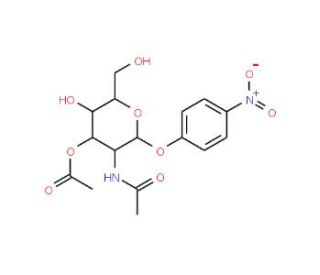 4-Nitrophenyl 2-acetamido-3-O-acetyl-2-deoxy-b-D-glucopyranoside (CAS 23262-57-9) - chemical structure image