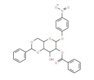 4-Nitrophenyl 2-Benzoyl-4,6-O-benzylidene-&alpha;-D-mannopyranoside (CAS 94063-92-0) - chemical structure image