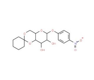 4-Nitrophenyl 4,6-cyclohexylidene-b-D-mannopyranoside (CAS 102717-16-8) - chemical structure image