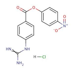 4-Nitrophenyl 4-guanidinobenzoate hydrochloride (CAS 19135-17-2) - chemical structure image