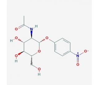4-Nitrophenyl-N-acetyl-&beta;- D-glucosaminide (CAS 3459-18-5) - chemical structure image