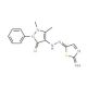 4-[N′-(2-Imino-2H-thiazol-5-ylidene)-hydrazino]-1,5-dimethyl-2-phenyl-1,2-dihydro-pyrazol-3-one - chemical structure image