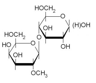 4-O-(2-O-Methyl-&beta;-D-galactopyranosyl)-D-glucopyranose (CAS 77667-98-2) - chemical structure image