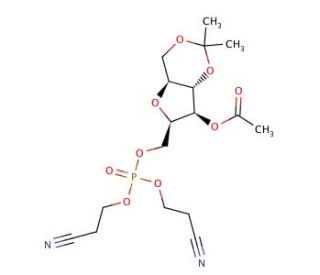 4-O-Acetyl-2,5-anhydro-1,3-O-isopropylidene-6-[bis(2-cyanoethyl)phosphoryl]-D-glucitol (CAS 1041021-85-5) - chemical structur