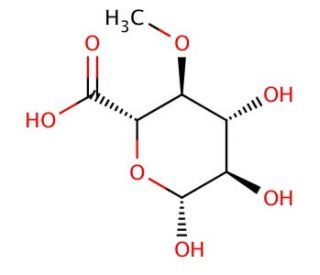 4-O-Methyl-D-glucuronic Acid (CAS 4120-73-4) - chemical structure image