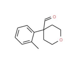 4-(o-Tolyl)tetrahydro-2H-pyran-4-carboxaldehyde - chemical structure image