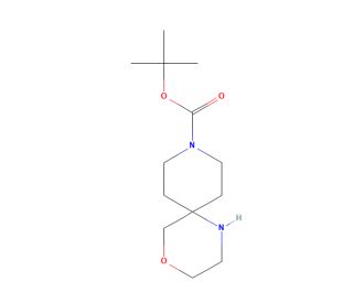 4-Oxa-1,9-diazaspiro[5.5]undecane, N9-BOC protected (CAS 1160247-04-0) - chemical structure image