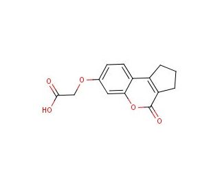 (4-Oxo-1,2,3,4-tetrahydro-cyclopenta[c]chromen-7-yloxy)-acetic acid - chemical structure image