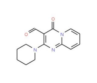 4-Oxo-2-piperidin-1-yl-4H-pyrido[1,2-a]pyrimidine-3-carbaldehyde (CAS 33345-96-9) - chemical structure image