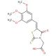 [4-Oxo-2-thioxo-5-(3,4,5-trimethoxy-benzylidene)-thiazolidin-3-yl]-acetic acid - chemical structure image