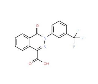 4-Oxo-3-[3-(trifluoromethyl)phenyl]-3,4-dihydro-1-phthalazinecarboxylic acid - chemical structure image