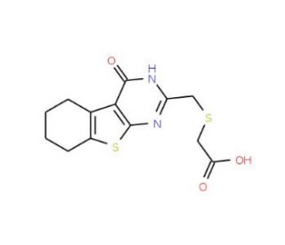 {[(4-oxo-3,4,5,6,7,8-hexahydro[1]benzothieno[2,3-d]pyrimidin-2-yl)methyl]thio}acetic acid (CAS 731826-75-8) - chemical struct
