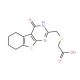 {[(4-oxo-3,4,5,6,7,8-hexahydro[1]benzothieno[2,3-d]pyrimidin-2-yl)methyl]thio}acetic acid (CAS 731826-75-8) - chemical struct