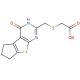 {[(4-oxo-3,5,6,7-tetrahydro-4H-cyclopenta[4,5]thieno[2,3-d]pyrimidin-2-yl)methyl]thio}acetic acid - chemical structure image