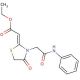 (4-Oxo-3-phenylcarbamoylmethyl-thiazolidin-2-ylidene)-acetic acid ethyl ester - chemical structure image