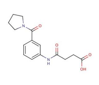 4-Oxo-4-[3-(1-pyrrolidinylcarbonyl)anilino]-butanoic acid - chemical structure image