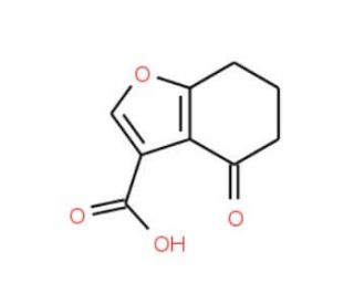 4-Oxo-4,5,6,7-tetrahydrobenzo[b]furan-3-carboxylic acid (CAS 56671-28-4) - chemical structure image