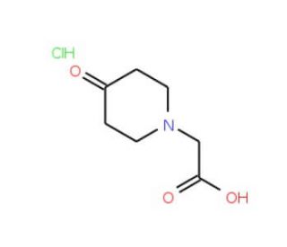 (4-Oxo-piperidin-1-yl)-acetic acid hydrochloride (CAS 218772-96-4) - chemical structure image