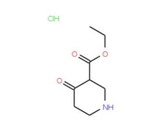 4-Oxo-piperidine-3-carboxylic acid ethyl ester hydrochloride (CAS 67848-59-3) - chemical structure image