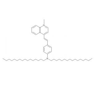 4-(p-Dihexadecylaminostyryl)-N-methylquinolinium iodide (CAS 135367-81-6) - chemical structure image