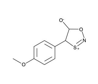 4-(p-methoxyphenyl)-1,3,2-Oxathiazolylium-5-olate - chemical structure image