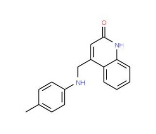 4-(p-Tolylamino-methyl)-1H-quinolin-2-one - chemical structure image