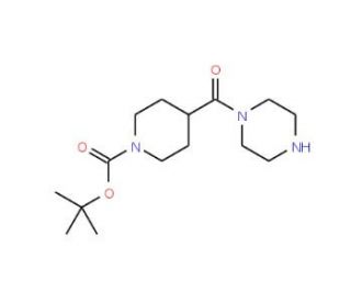 4-(Peperazine-1-carbonyl)-piperidine-1-carboxylic acid tert-butyl ester - chemical structure image