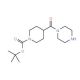 4-(Peperazine-1-carbonyl)-piperidine-1-carboxylic acid tert-butyl ester - chemical structure image