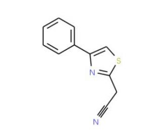 (4-phenyl-1,3-thiazol-2-yl)acetonitrile (CAS 41381-89-9) - chemical structure image